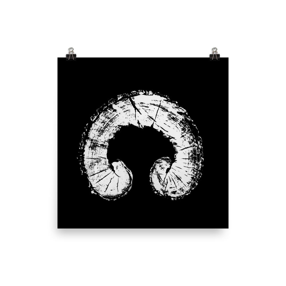 Tree of Life poster- white on black