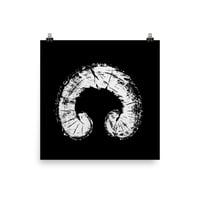 Image 1 of Tree of Life poster- white on black