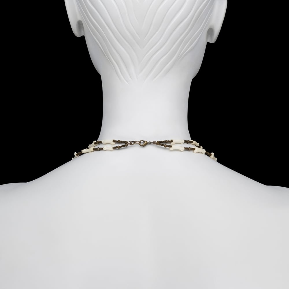 Image of "Amara" Armadillo and Raccoon Bone Necklace