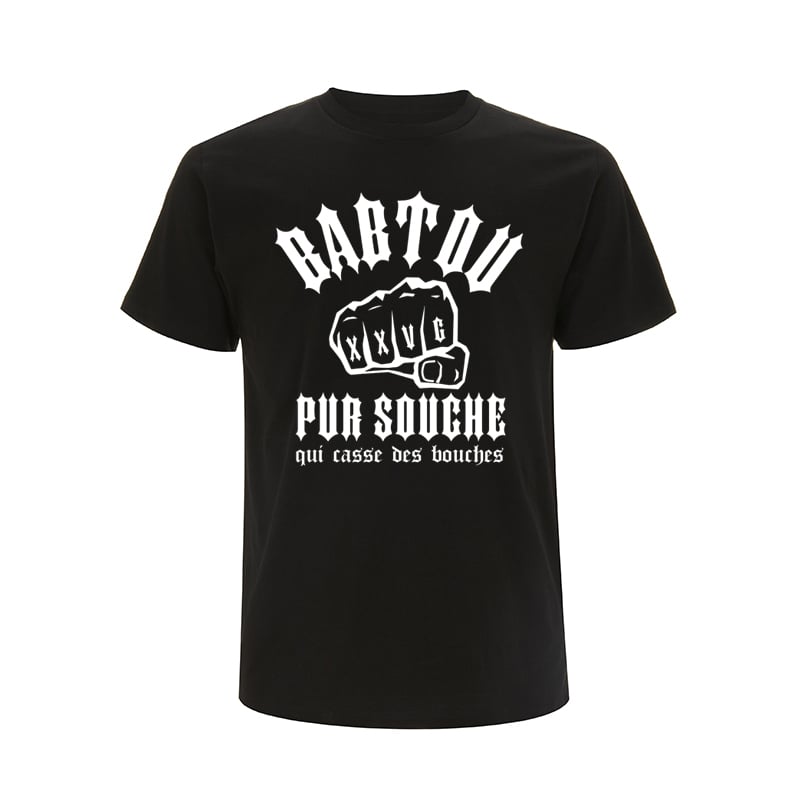 Image of TEE-SHIRT NOIR - BABTOU PU SOUCHE QUI CASSE DES BOUCHES FIGHT