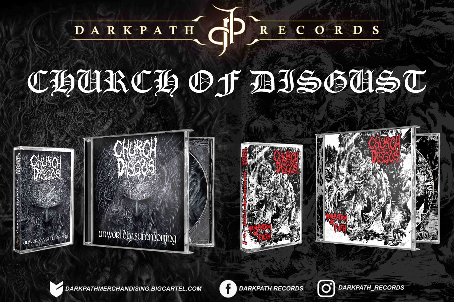 Image of CHURCH OF DISGUST - 2 Albums CD & Tape