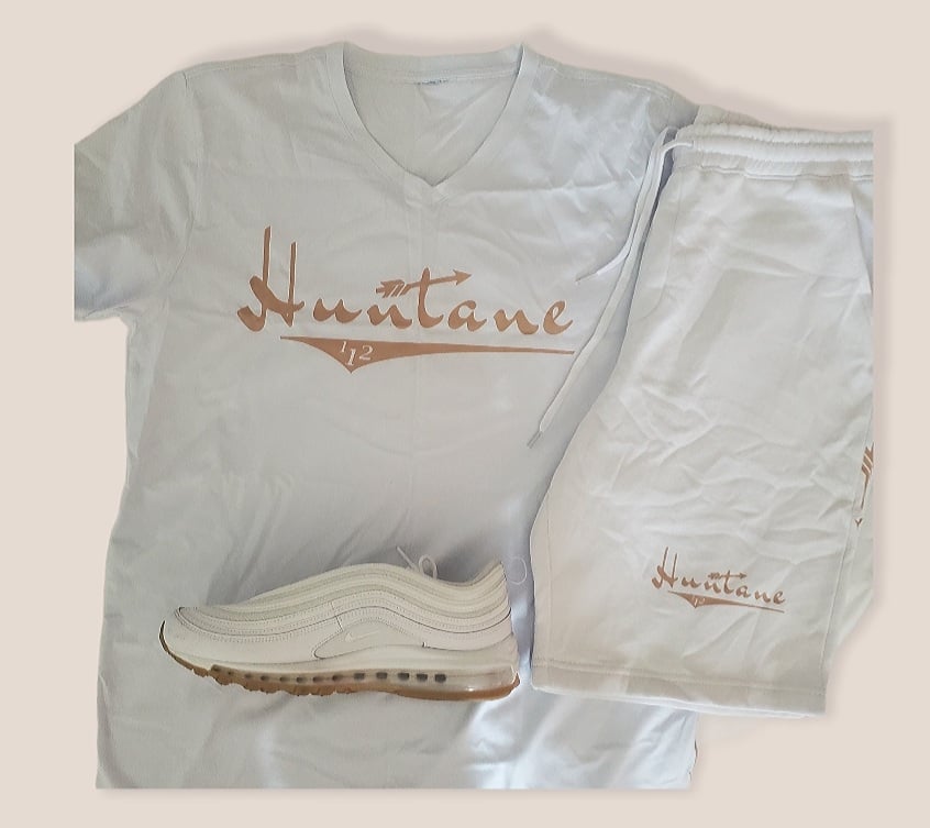 Image of Huntane 112 T-Shirt/Short-Set WHITE/ TAN