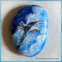Image 1 of A Seagulls Domain - Original Hand-Painted Stone