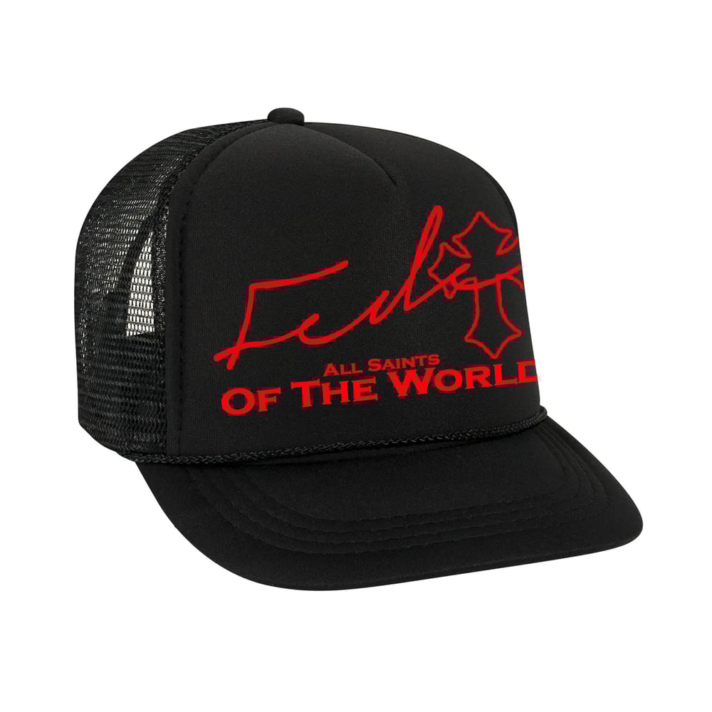 Image of Fede Lost Angels Tour All Saints Hat Black/Reds