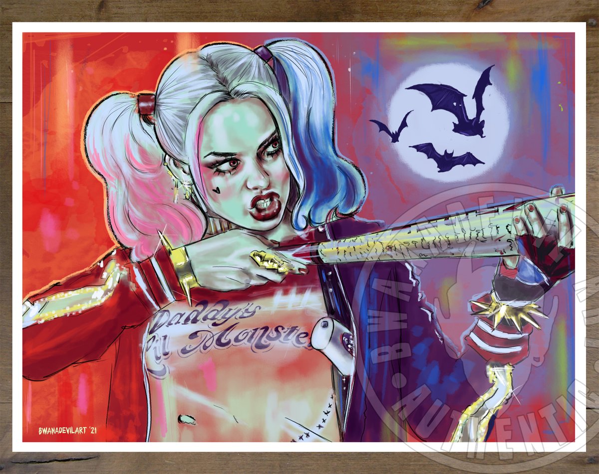 Harley Quinn Art Print 9x12 in.