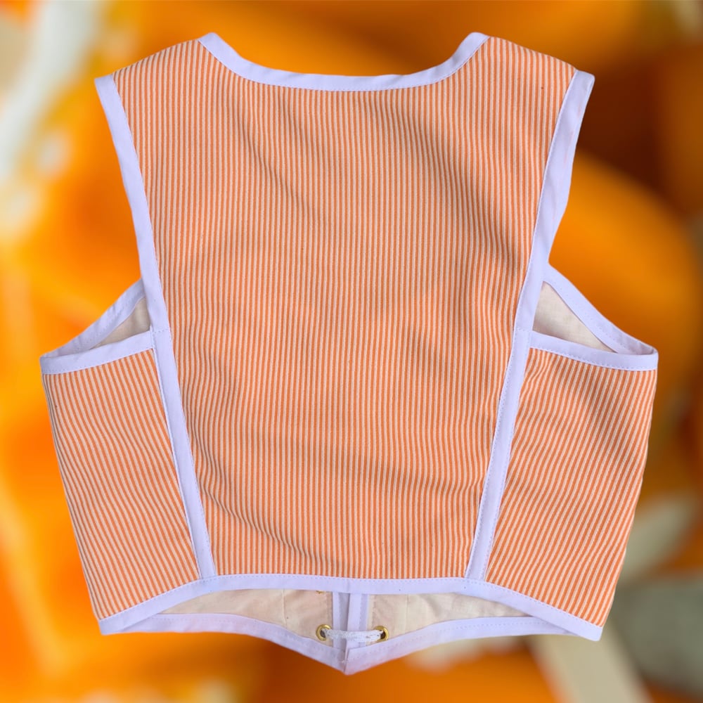 Image of Front Tie Corset Top // Creamsicle