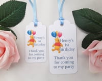 Image 2 of Personalised Winnie the Pooh Favour Tags, Winnie the Pooh Theme, Winnie the Pooh Tags, Winnie Party