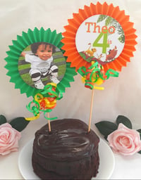Image 1 of Personalised Lion King Cake Topper,Lion King Party,Lion King Centrepiece,Lion KIng Rosettes