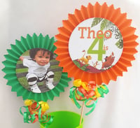 Image 2 of Personalised Lion King Cake Topper,Lion King Party,Lion King Centrepiece,Lion KIng Rosettes