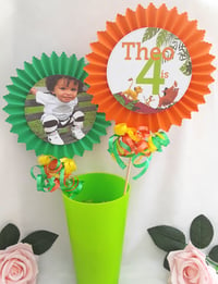 Image 4 of Personalised Lion King Cake Topper,Lion King Party,Lion King Centrepiece,Lion KIng Rosettes