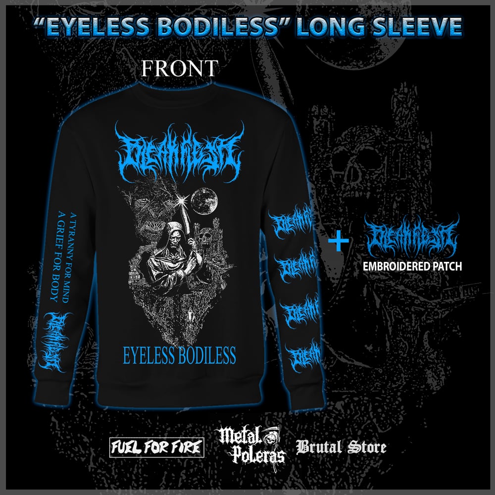 Image of *ORDER* EYELESS BODILESS LONG SLEEVE + EMBROIDERED PATCH