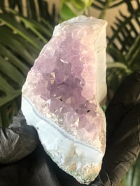 Image 1 of AMETHYST CLUSTER IN LIGHT BLUE MATRIX - BRAZIL 