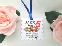 Image 1 of Personalised Paw Patrol Favour Tags,Paw Patrol Party,Paw Patrol Tags,Paw Patrol Party Bag Tag