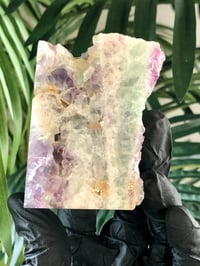 Image 4 of RAINBOW FLUORITE (RAW FRONT POLISHED SIDES) - MEXICO 