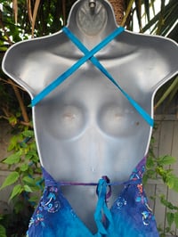 Image 9 of Mykonos tie dye jewelled jumpsuit - purple blue