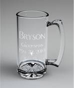 Image of Personalized Groomsman Beer Mug Custom Engraved