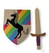 Unicorn Wooden Sword & Shield Set Image 2