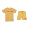 GLOVESGANG VINTAGE T-SHIRT & SHORT SET (YELLOW)