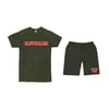 GLOVESGANG VINTAGE T-SHIRT & SHORT SET (GREEN)