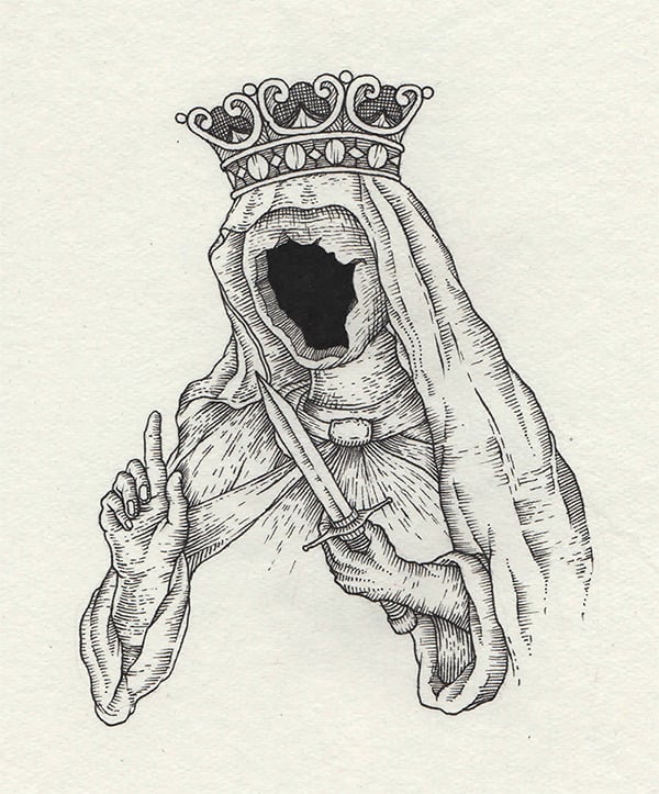 Image of Faceless saint - Original drawing 