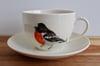 Scarlet Robin Cup and Saucer