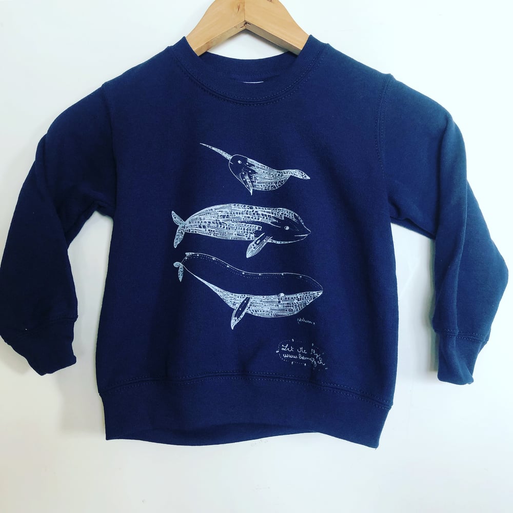 Image of Kids Sweat-shirt *Baleine Beluga Narval*
