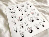 Image 2 of Funny Bunny Love Sticker Sheet