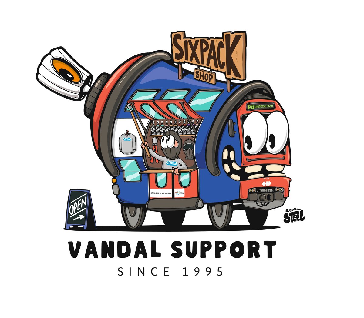 Image of ''Vandal Support Can Truck'' T-shirt