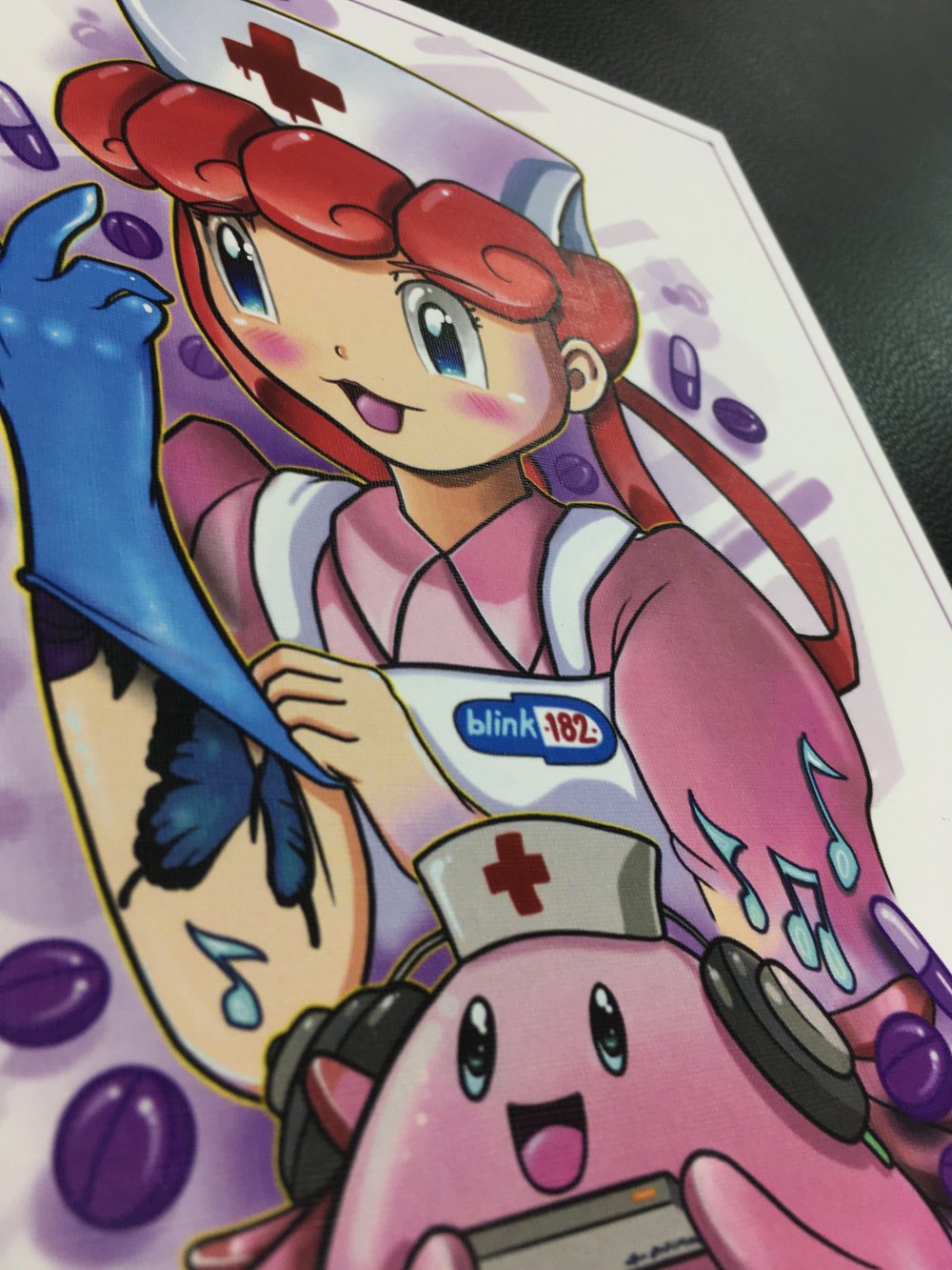 Nurse Joy x Blink 182 A4 archival linen Print 