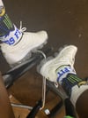 BossFitted Neon Green and Blue Socks