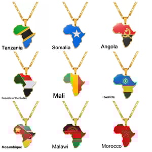 Image of CUSTOM AFRICAN COUNTRY NECKLACE 
