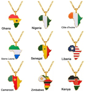 Image of CUSTOM AFRICAN COUNTRY NECKLACE 