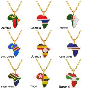 Image of CUSTOM AFRICAN COUNTRY NECKLACE 
