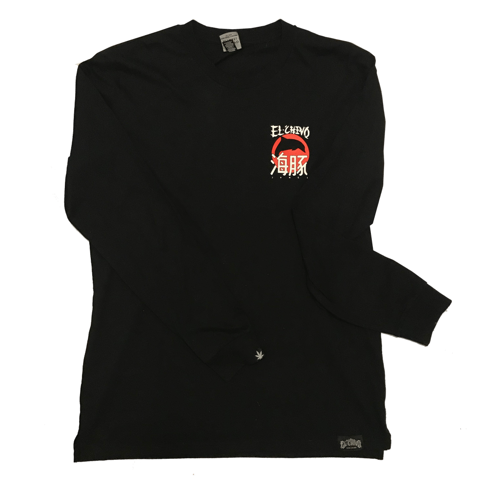 DOLPHIN JONES X EL CHIVO APPAREL LONG SLEEVE TEE (BLACK).