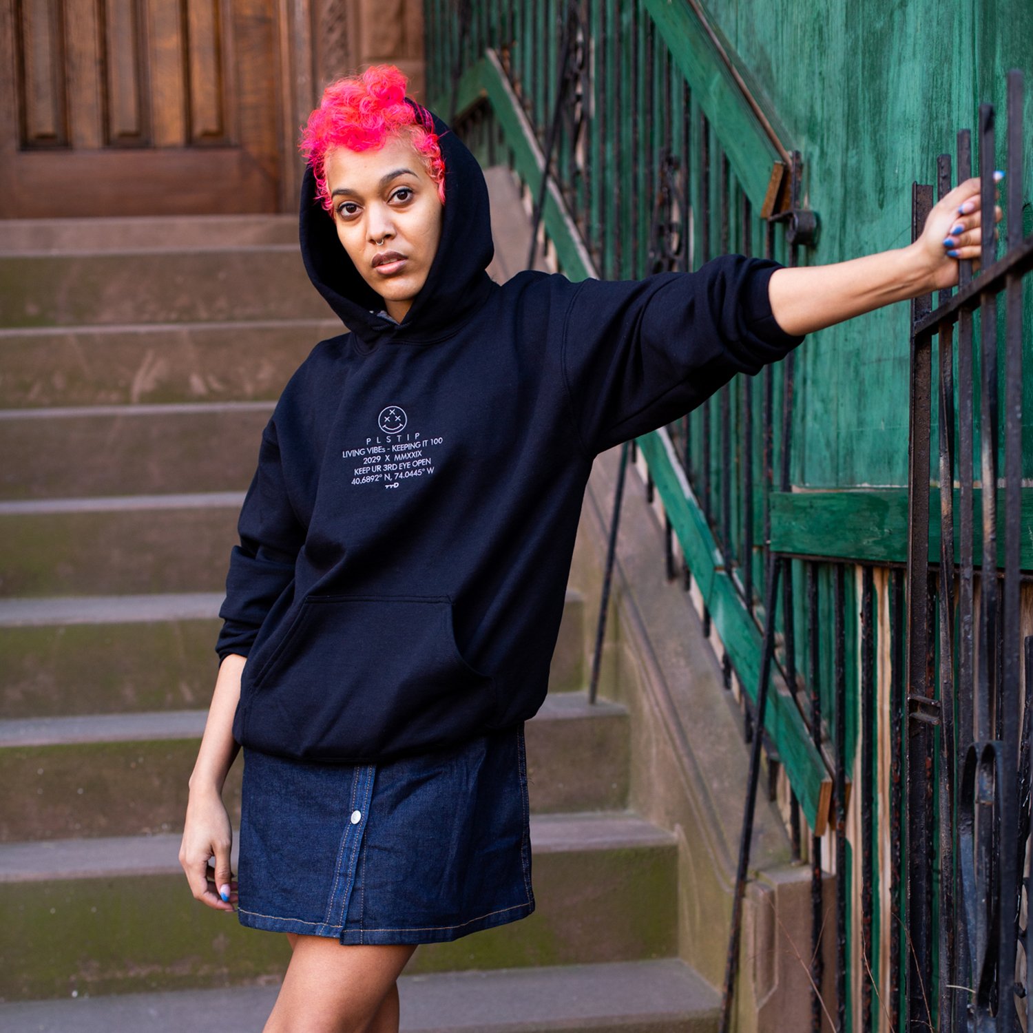 Image of FinePrint Hoodie - Black