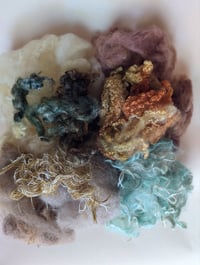 Image 1 of Fungi Medley - Mushroom inspired Colorway Fiber Kit For Blending, Carding, Felting, Fiber Arts