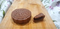 Snowskin mooncake with dark chocolate paste