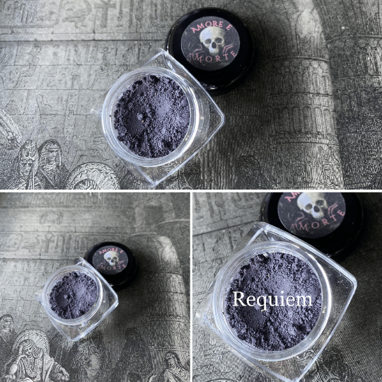 Image of  Requiem - Rich Gray Eyeshadow - Amore E Morte Collection - Vegan Makeup Goth Gothic Lolita Country 