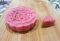 Snowskin mooncake with durian paste