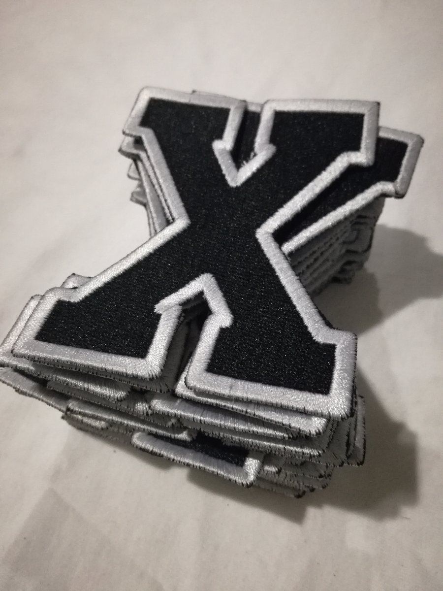 LETTER X Embroidered Patch