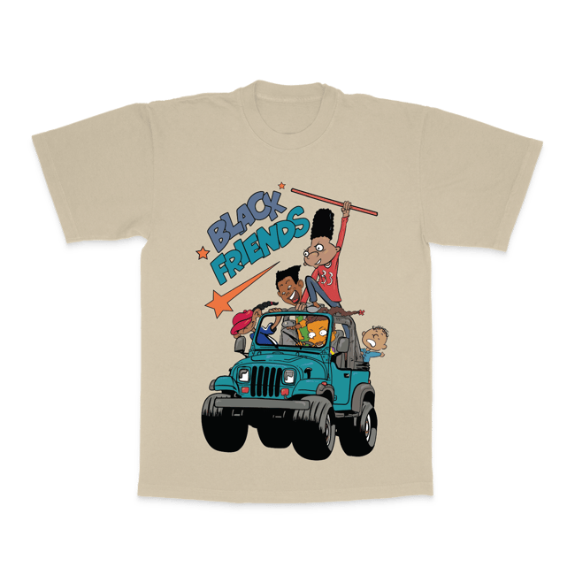 Black Friend's T Shirt Mushroom