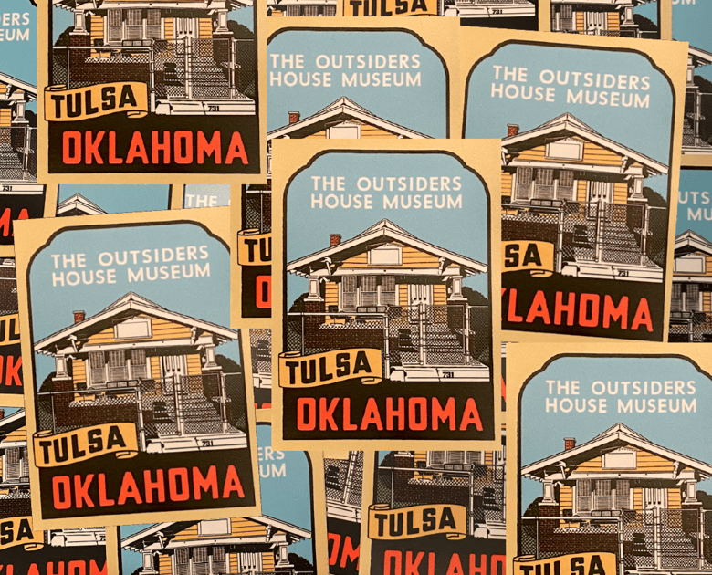 Image of The Outsiders House Museum Tulsa, Oklahoma Sticker 3 Pack.