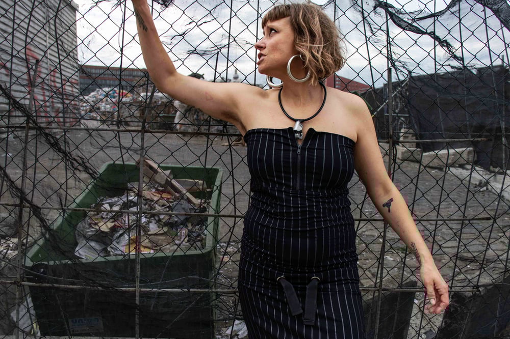 Image of TUBE DRESS BLACK LINE