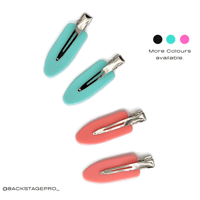 NO BEND NO CREASE HAIR CLIPS - MADE FROM RUBBER (MIXED 4 PACK)