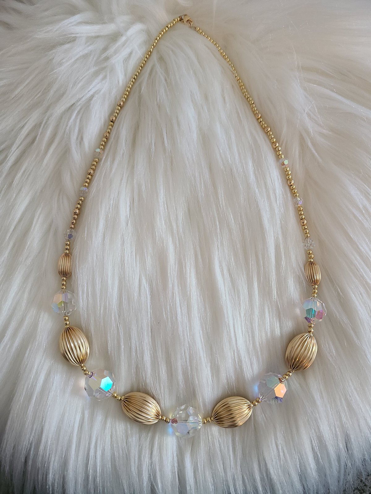 Image of XL Gold beaded necklace