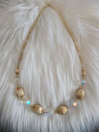 XL Gold beaded necklace