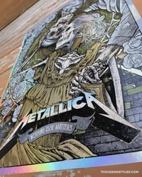 Image 1 of Metallica: Nothing Else Matters Official Black Album 2021 Poster Foil Variant