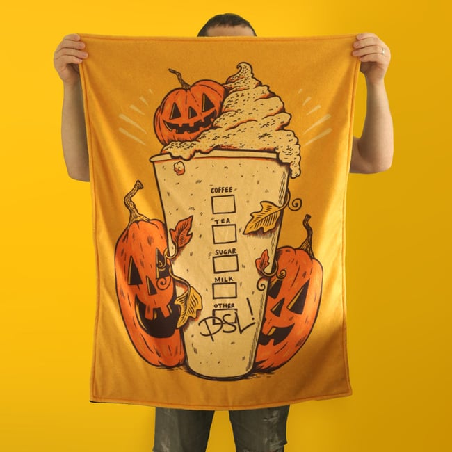 PUMPKIN TIME FLEECE LAP BLANKET (MADE TO ORDER) Sam Dunn