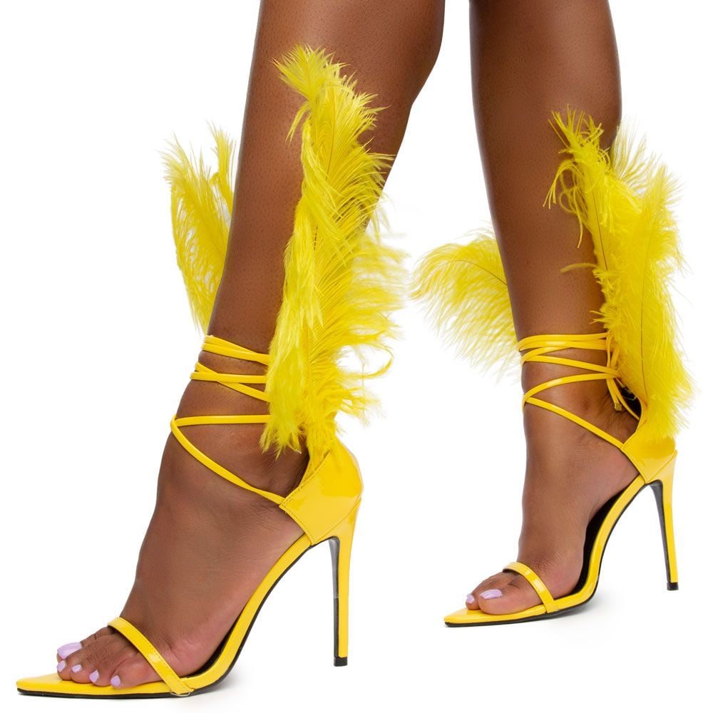 Women Point Toe Stiletto Heeled Court Pumps, Funky Outdoor Yellow Pumps |  SHEIN USA