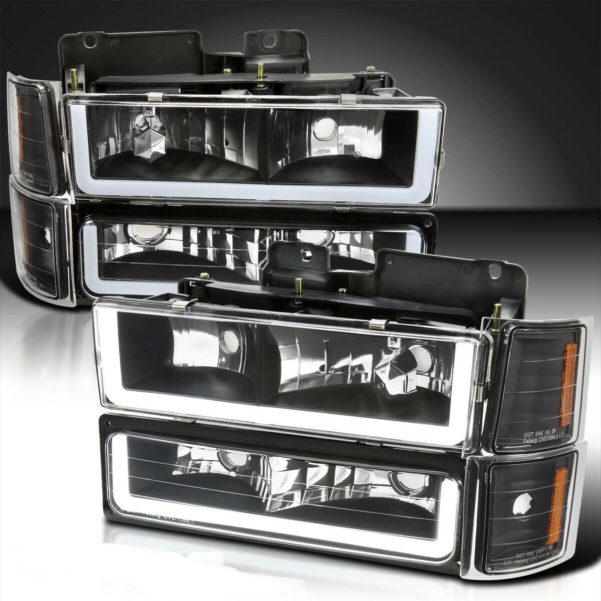 1998 gmc sierra halo headlights